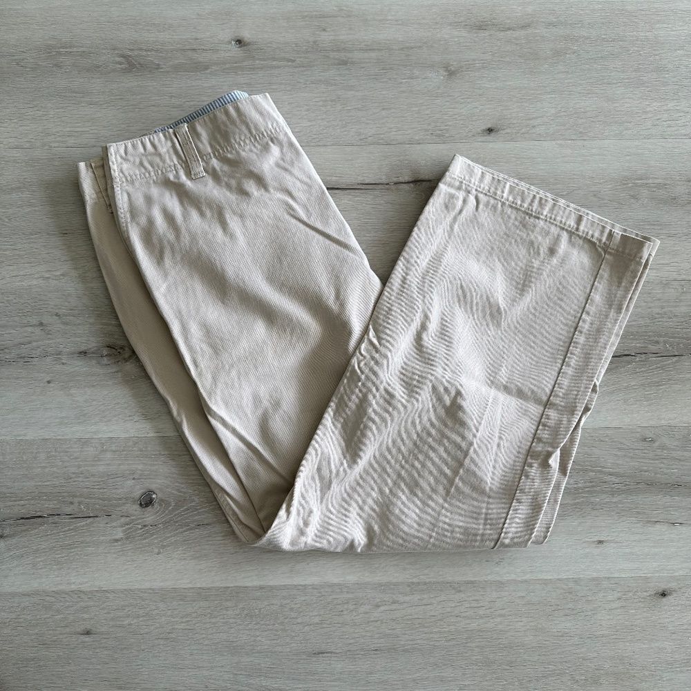 Tommy Hilfiger Relaxed Fit Flat Front Pants Khaki 16 EUC